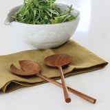 Full Moon Teak Wooden Salad Servers Set - Holistic Habitat 