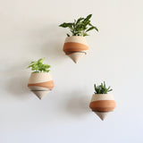 The Minimalist Holistic Habitat Double-Dipped Terracotta Wall Planter - Holistic Habitat 