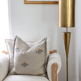 Abrik Distressed Gold Floor Lamp - Holistic Habitat 