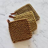 Cotton Crochet Pot Holders - Set of 3 - Holistic Habitat 