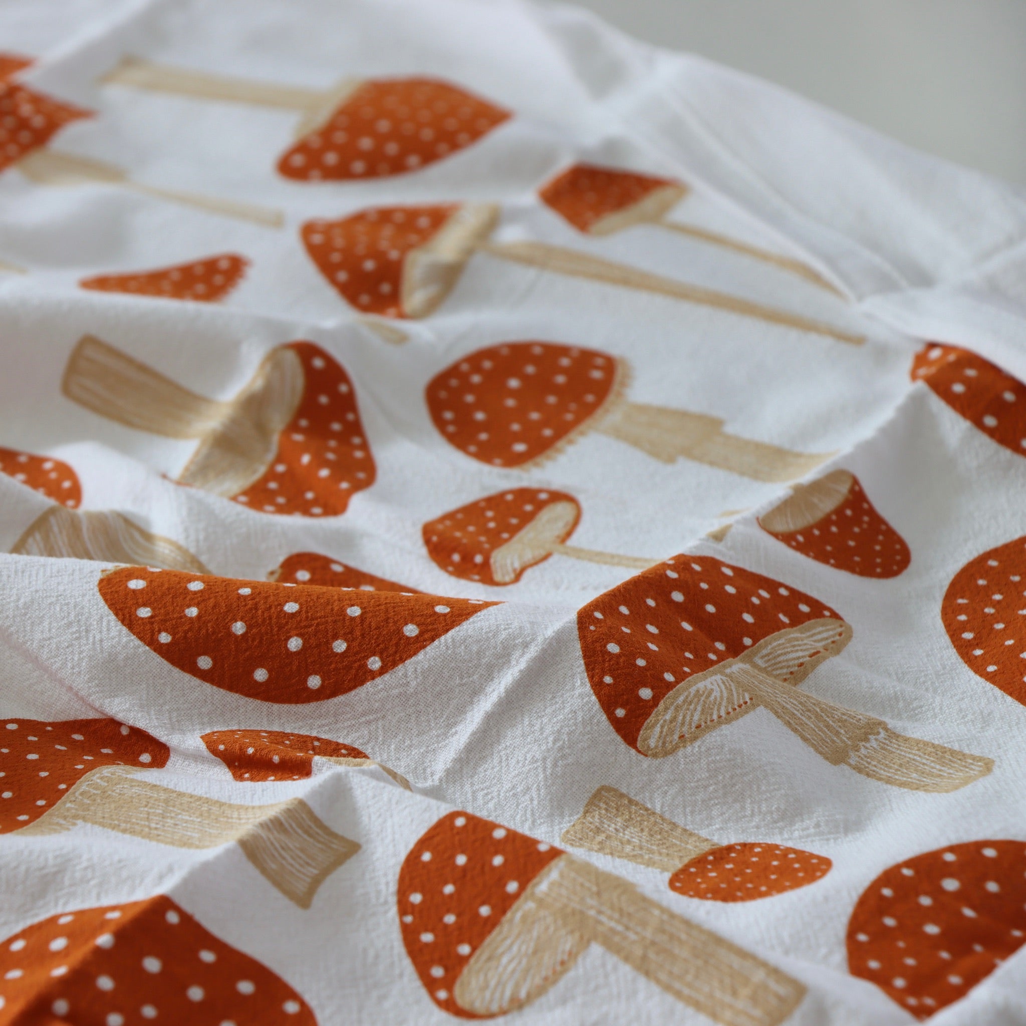 Mushroom Flour Sack Tea Towel