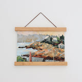 Teak Wood Print Hanger Frame - 11 Inch - Holistic Habitat 