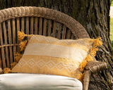 14X22 Hand Woven Outdoor Adeline Pillow Ochre - Holistic Habitat 