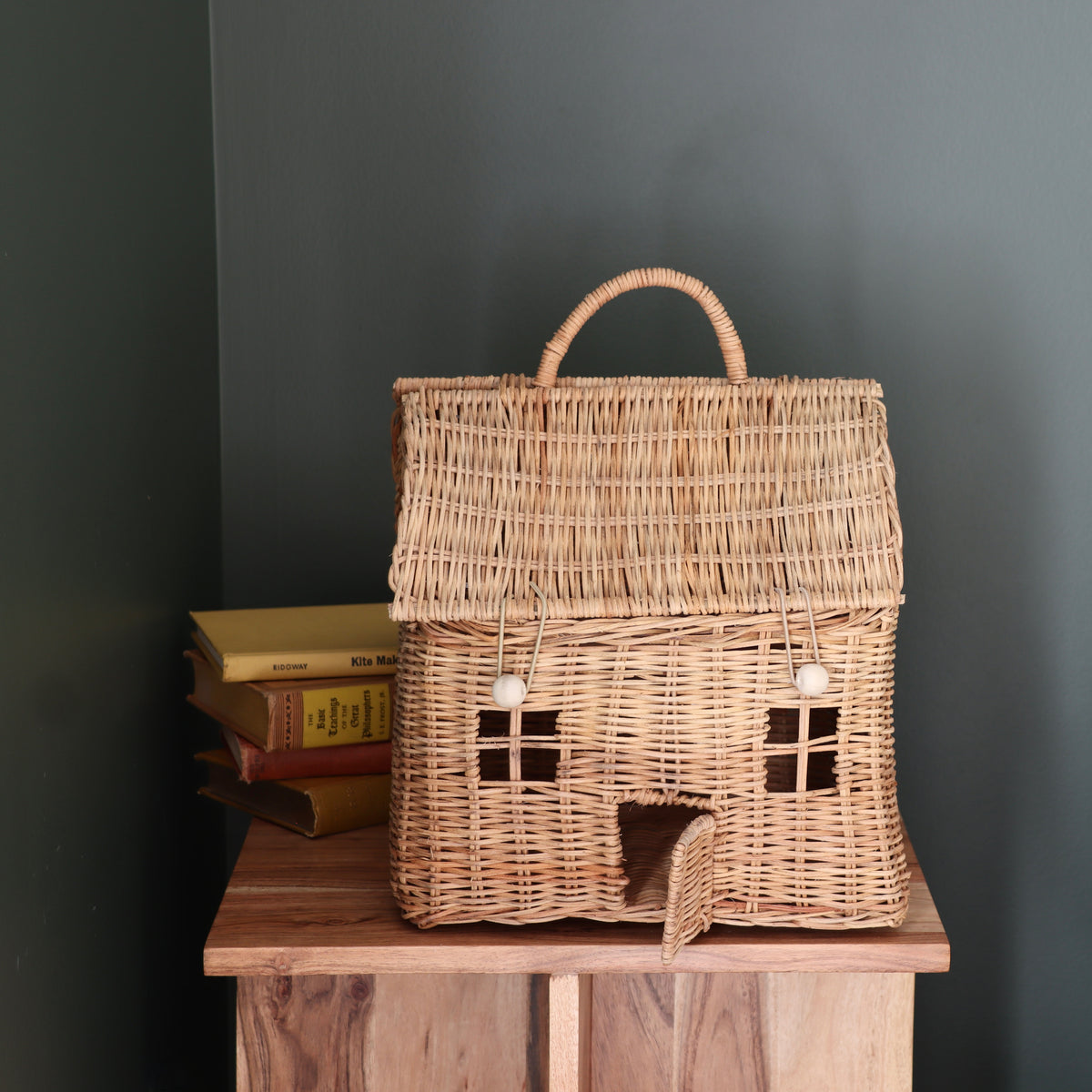 Home Sweet Home Rattan Handled Basket - Holistic Habitat 