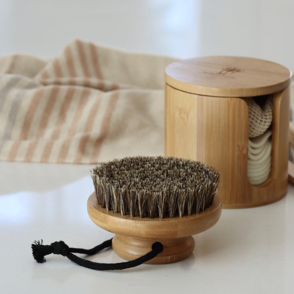 Round Dry Body Brush - Holistic Habitat 