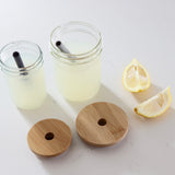 Bamboo Drink Jar Lid - Regular Mouth - Holistic Habitat 