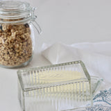 Fluted Glass Butter Dish - Holistic Habitat 