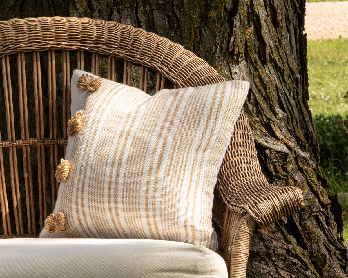 Lenora Hand Woven Outdoor Pillow 18x18 - Holistic Habitat 