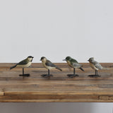 Songbirds Resin Birds With Metal Feet - Set of 4 - Holistic Habitat 