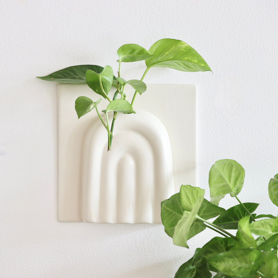 Romy Ceramic Wall Planter - Rainbow - Holistic Habitat 