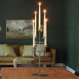 Clementine Aged Brass Finished Candelabra - Holistic Habitat 