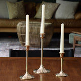 Julia Brass Candlesticks - Set of 3 - Holistic Habitat 