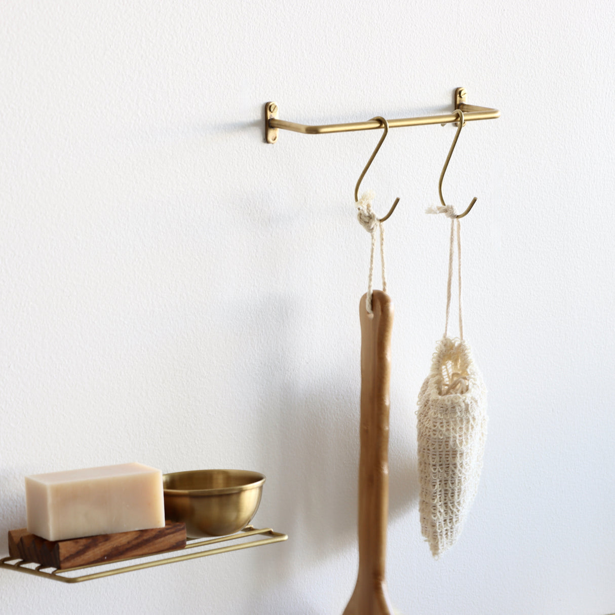 Solid Brass Hanging Rail - Small - Holistic Habitat 