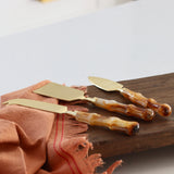 Gold Stainless Steel and Resin Cheese Knives - Holistic Habitat 