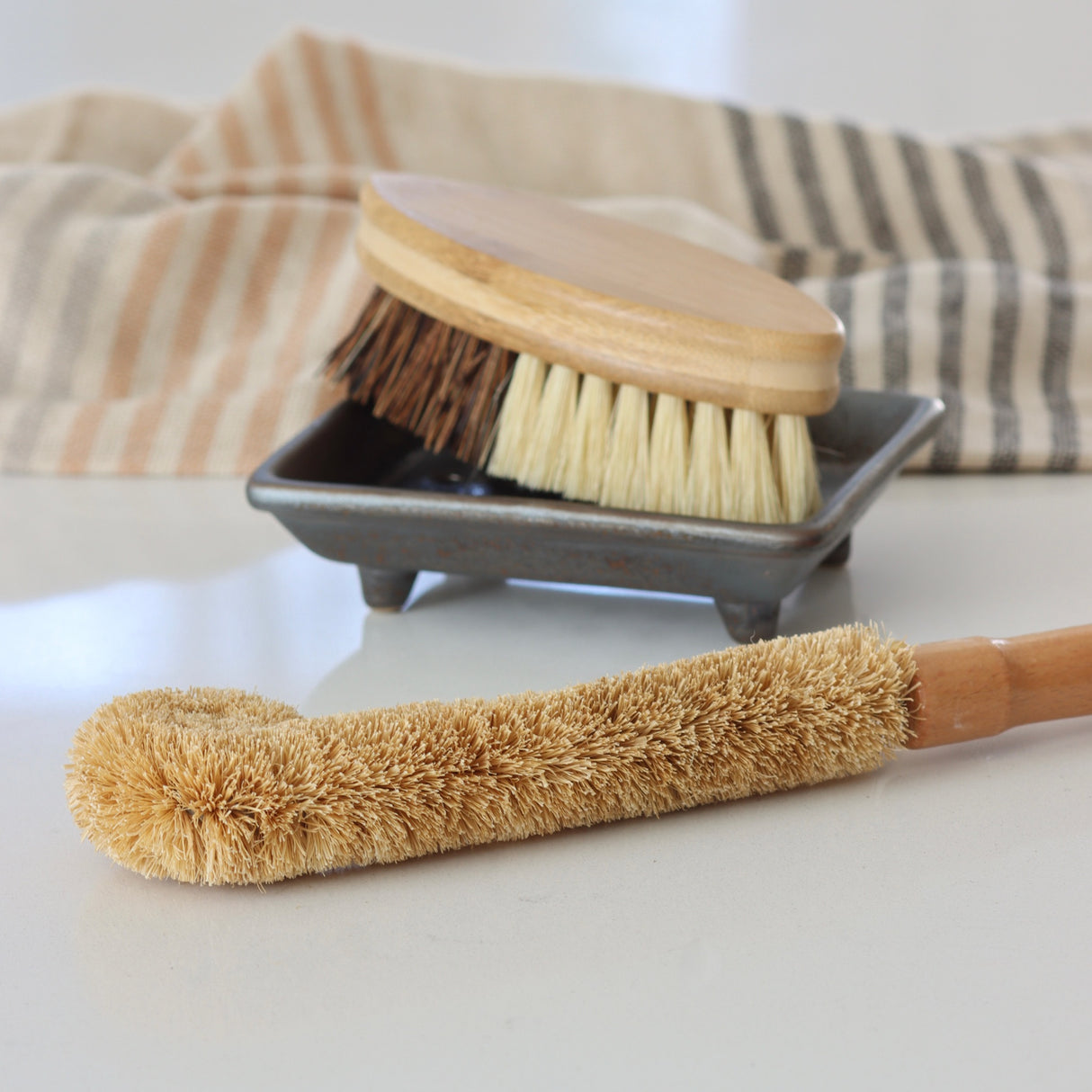 Oval Eco Cleaning Brush—Bamboo, Sisal & Coconut - Holistic Habitat 