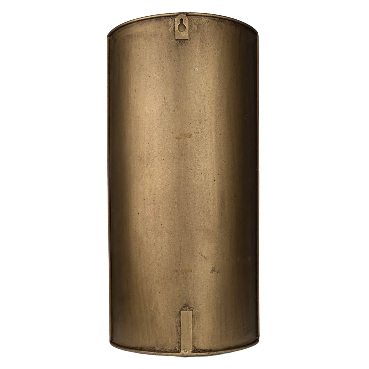 Curved Antique Brass Finished Wall Planter - Holistic Habitat 