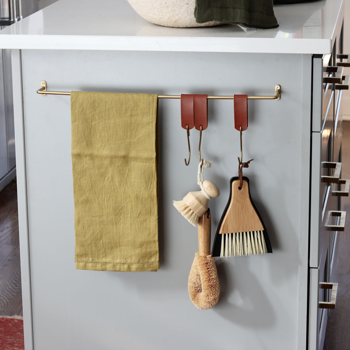 Linen Kitchen Towel - Olive - Holistic Habitat 
