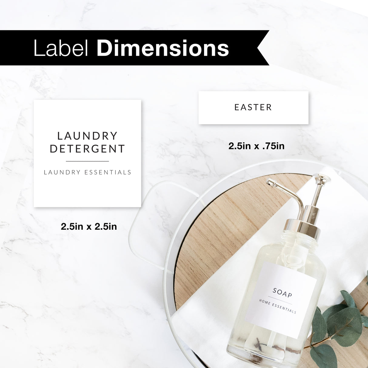 Minimalist Home & Laundry - 159 Labels - Holistic Habitat 