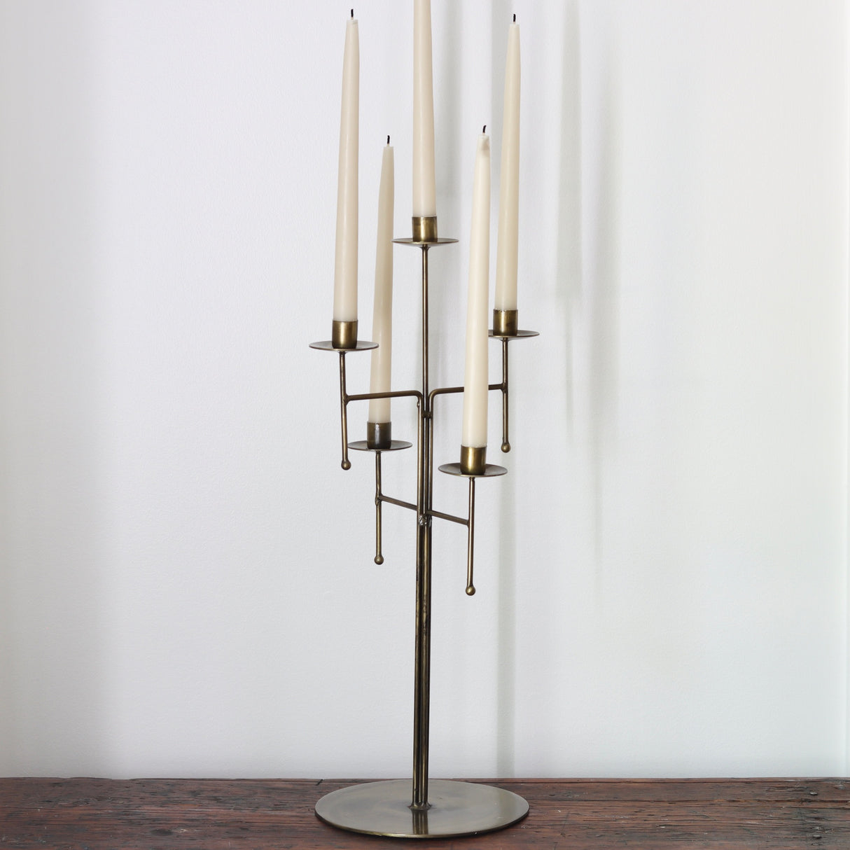 Clementine Aged Brass Finished Candelabra - Holistic Habitat 