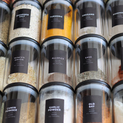 Black Minimalist Spice - 162 Labels - Holistic Habitat 