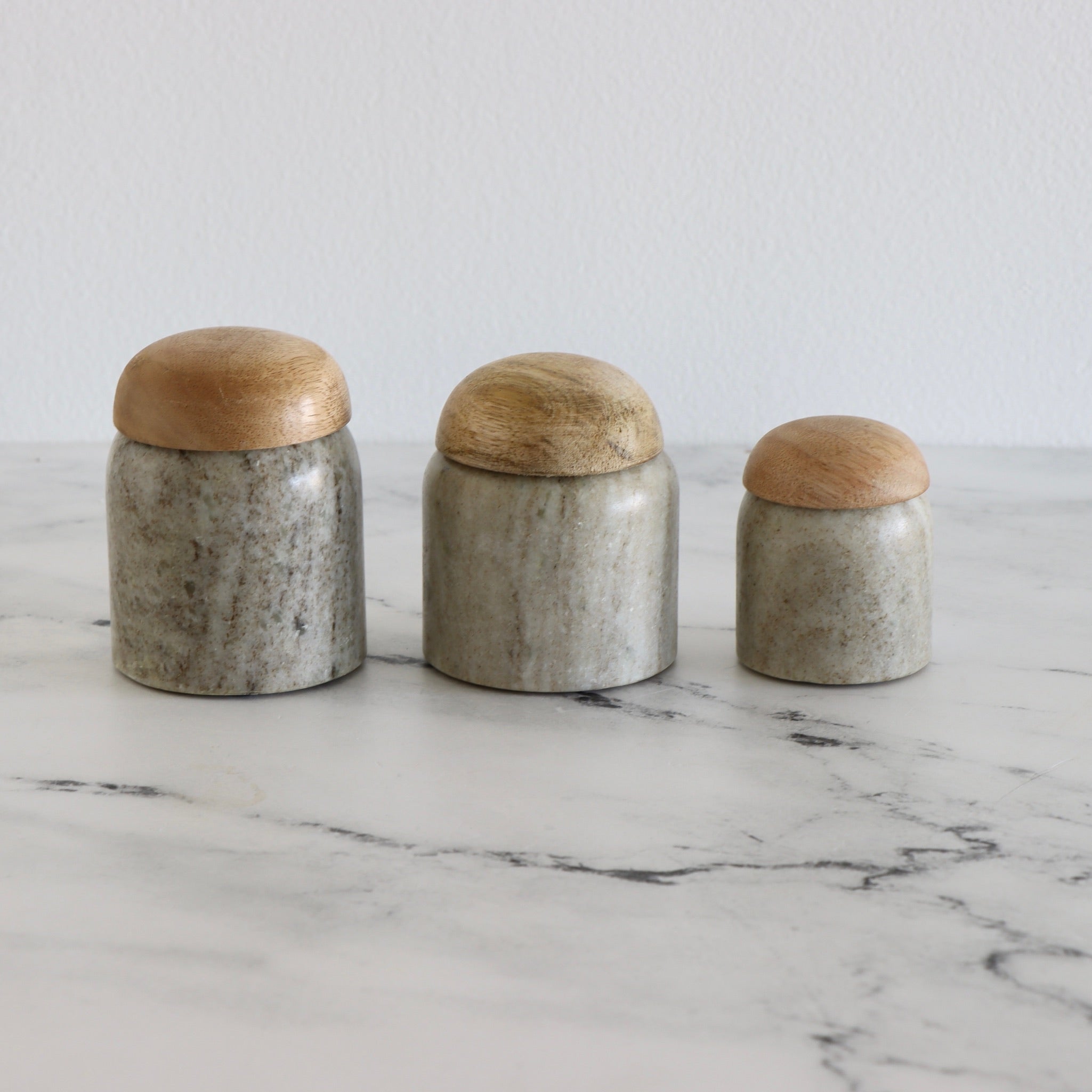 Salt and pepper marble on sale canisters