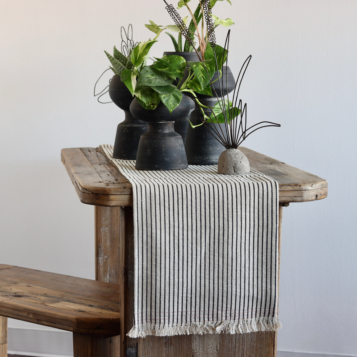 Elia Cotton and Jute Table Runner - Natural - Holistic Habitat 