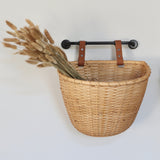 Wall Hanging Bicycle Basket on Metal Bracket - Holistic Habitat 