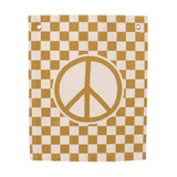 Checkered Peace Sign Banner - Holistic Habitat 