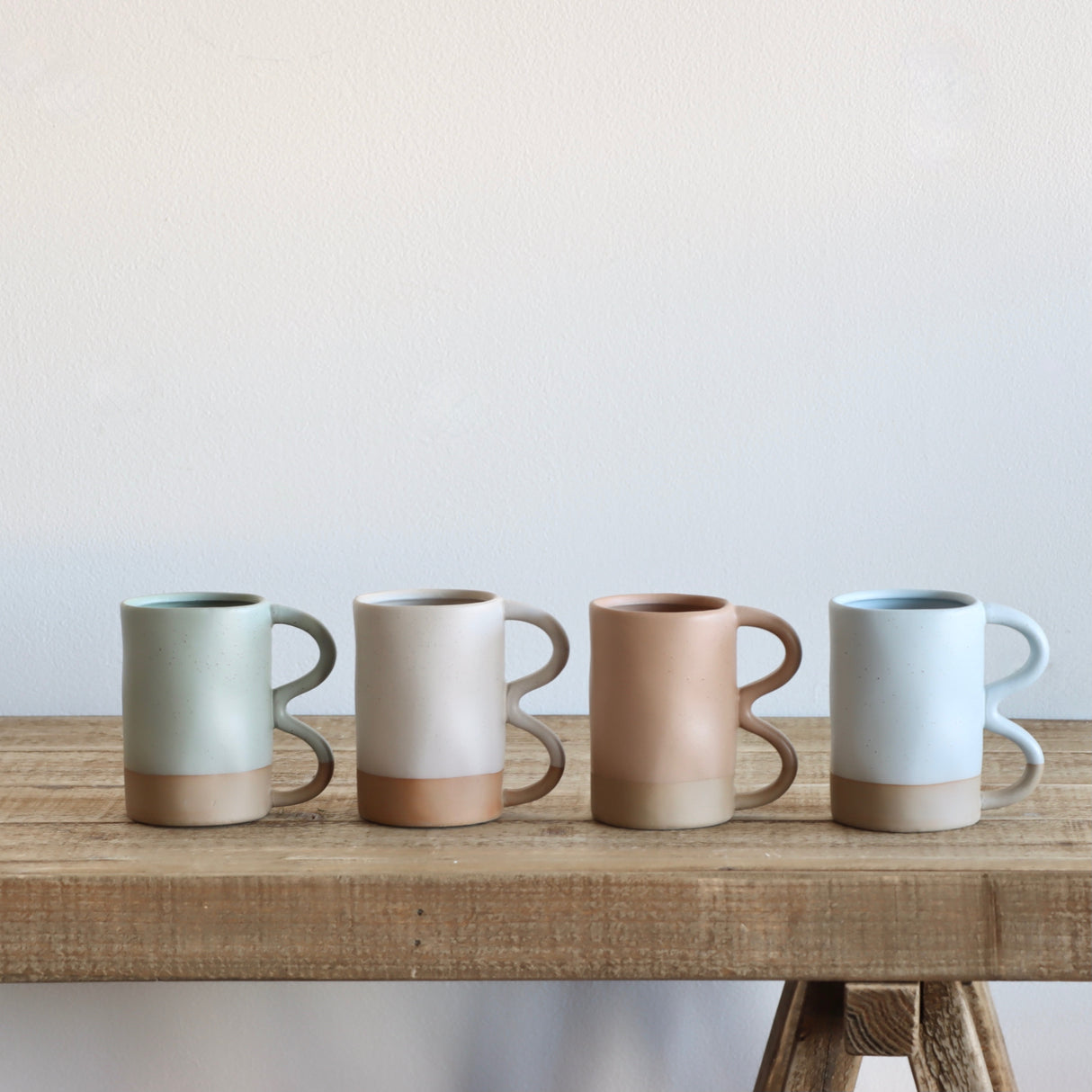 Double Loop Cup of Spring Mugs - Set of Four - Holistic Habitat 