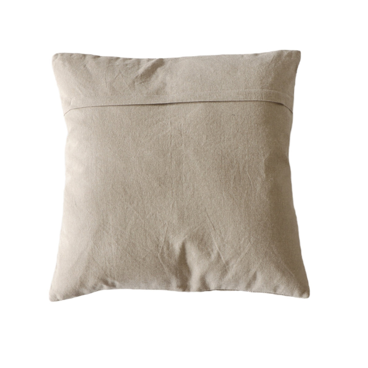 Avan Patchwork Cotton Slub Pillow With Chambray Back - 20 Inch - Holistic Habitat 
