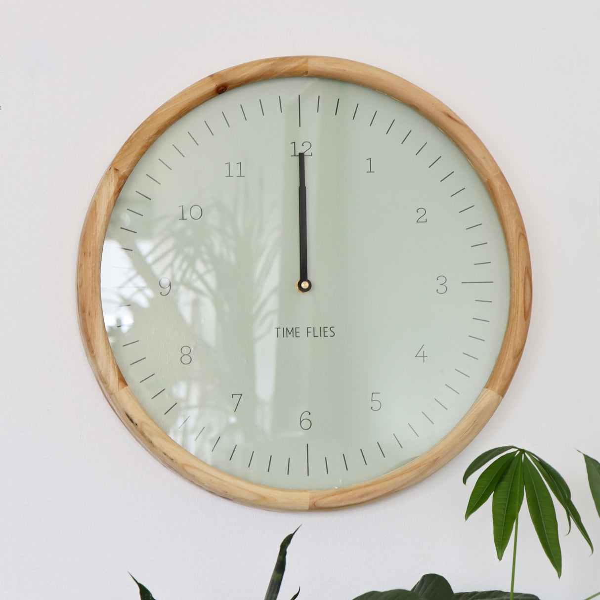 Wooden Wall Clock - Time Flies - Holistic Habitat 