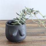 Sein Boob Plant Pot - Coal - Holistic Habitat 