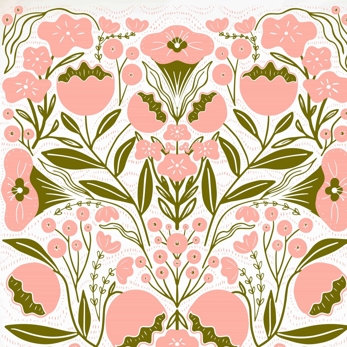 Pretty Pink Flowers Tea Towel - Holistic Habitat 