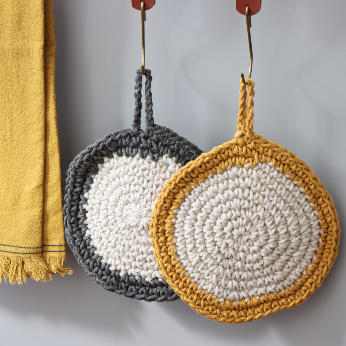 Memaw&#39;s Cotton Crochet Pot Holders - Set of 2 - Holistic Habitat 