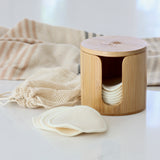 Bamboo Storage Box + Washable Hemp Cotton Rounds - Holistic Habitat 