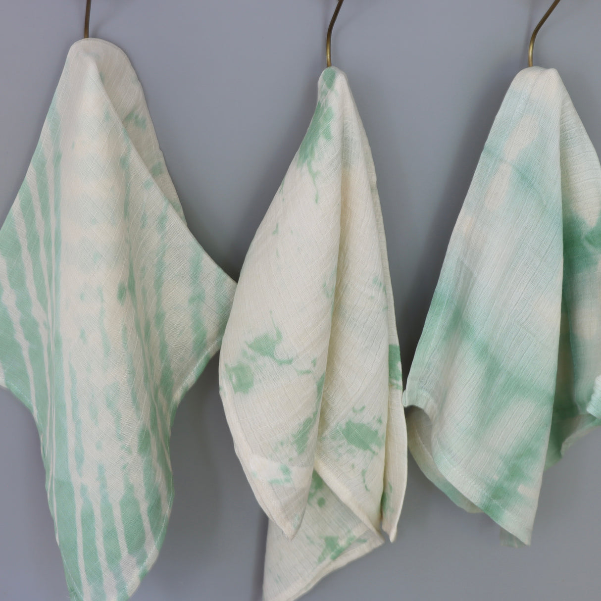 Seafoam Hand-Dyed Tea Towels - Set of 3 - Holistic Habitat 