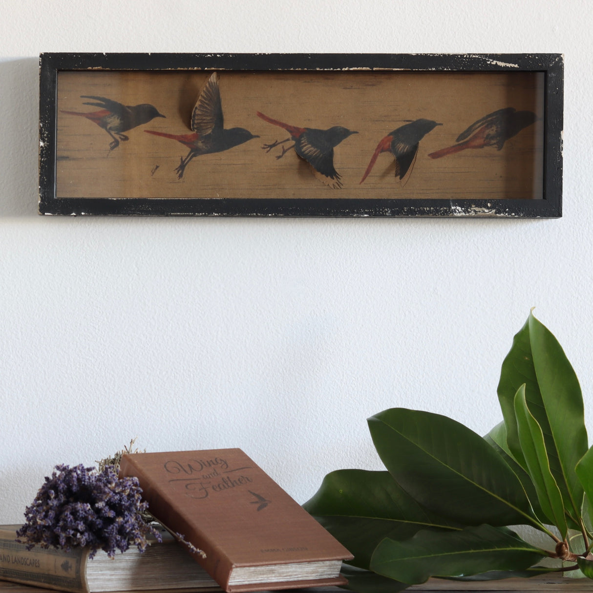 Fly Away Framed Paper Birds Under Glass - Holistic Habitat 