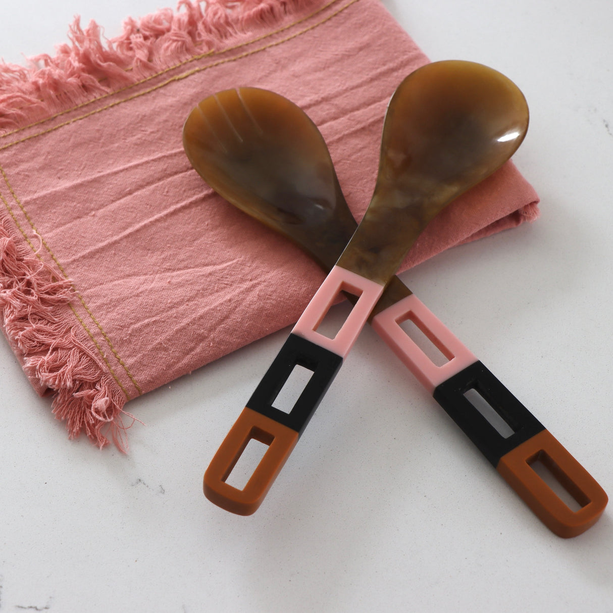 Mod Block Resin Salad Servers - Holistic Habitat 