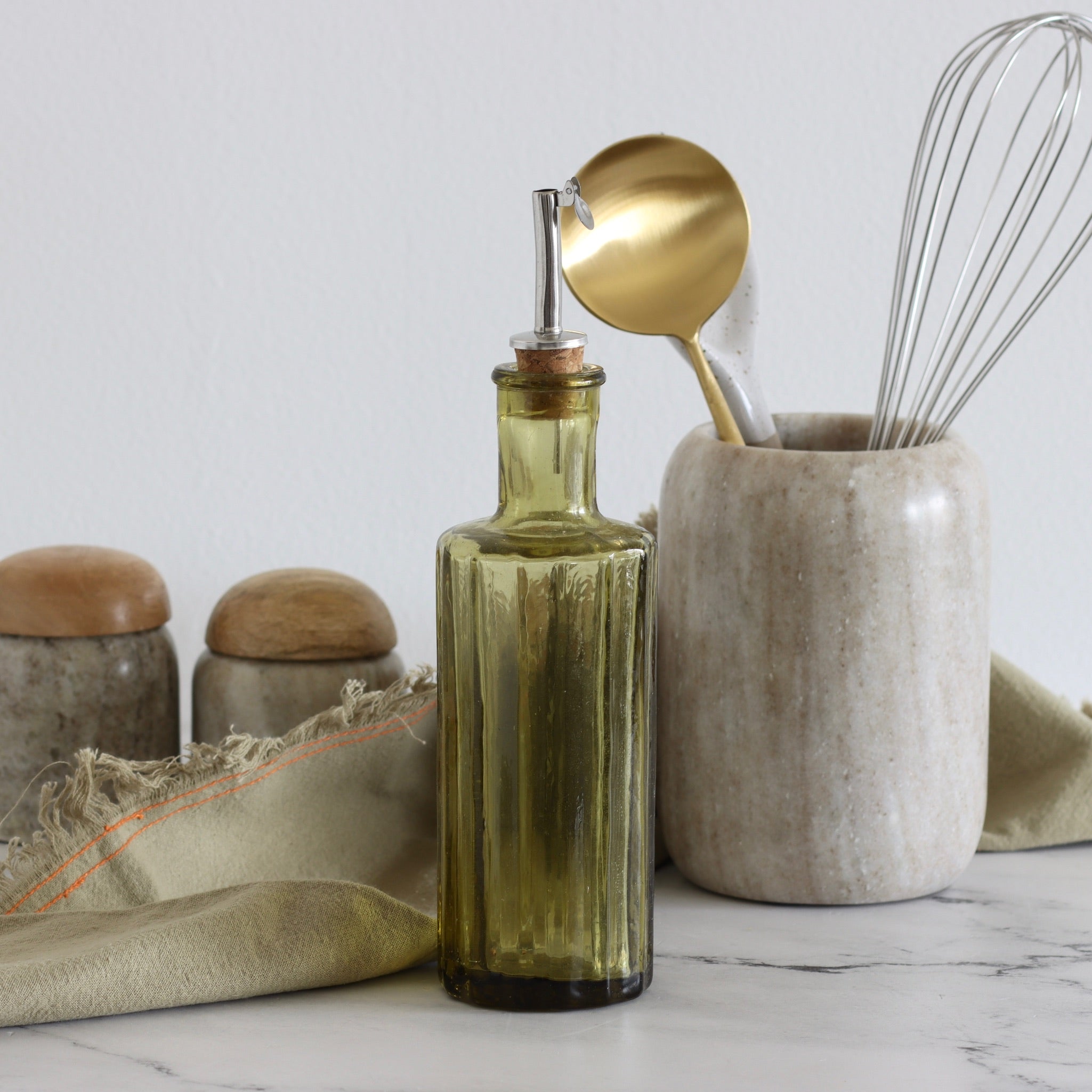 Olive Oil Bottle Spoon Rest, Upcycled Olive Oil Bottle, Fun