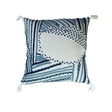 Indigo Moon Cotton Embroidered Pillow 18 Inch - Holistic Habitat 