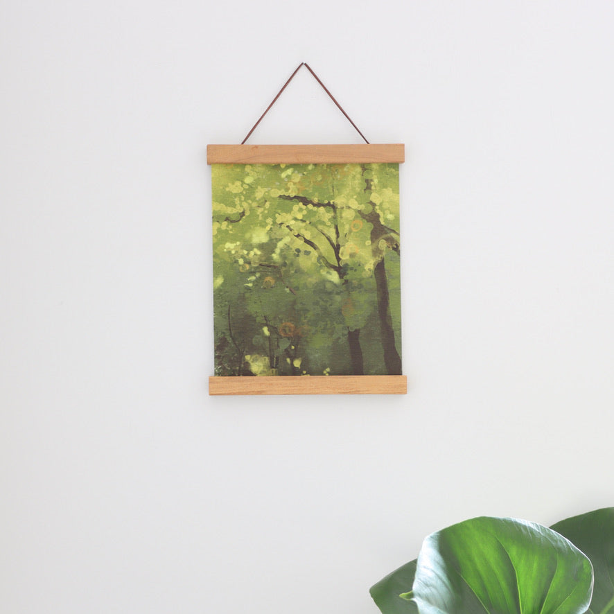 Teak Wood Print Hanger Frame - 8 Inch - Holistic Habitat 