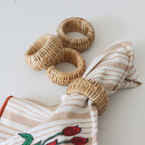 Hand Woven Rattan Napkin Rings - Set of 4 - Holistic Habitat 