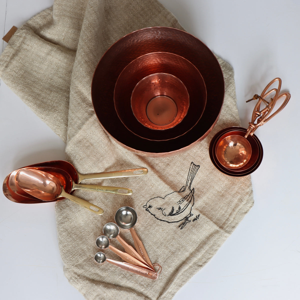 Copper Finished Stainless Steel Measuring Spoons - Set of 4 - Holistic Habitat 