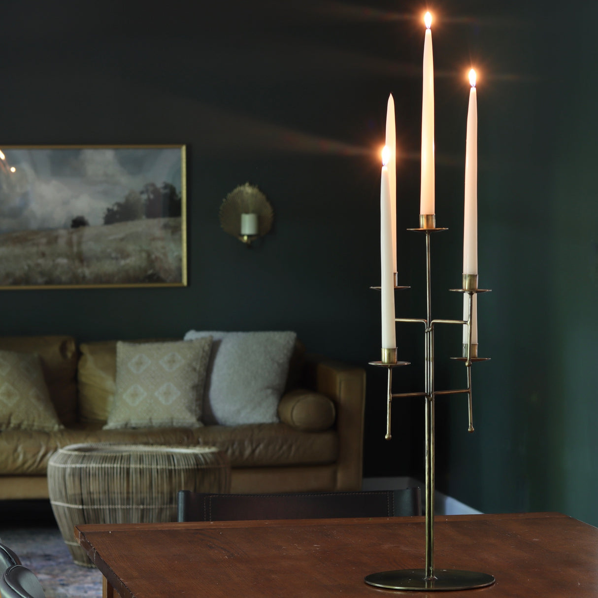 Clementine Aged Brass Finished Candelabra - Holistic Habitat 