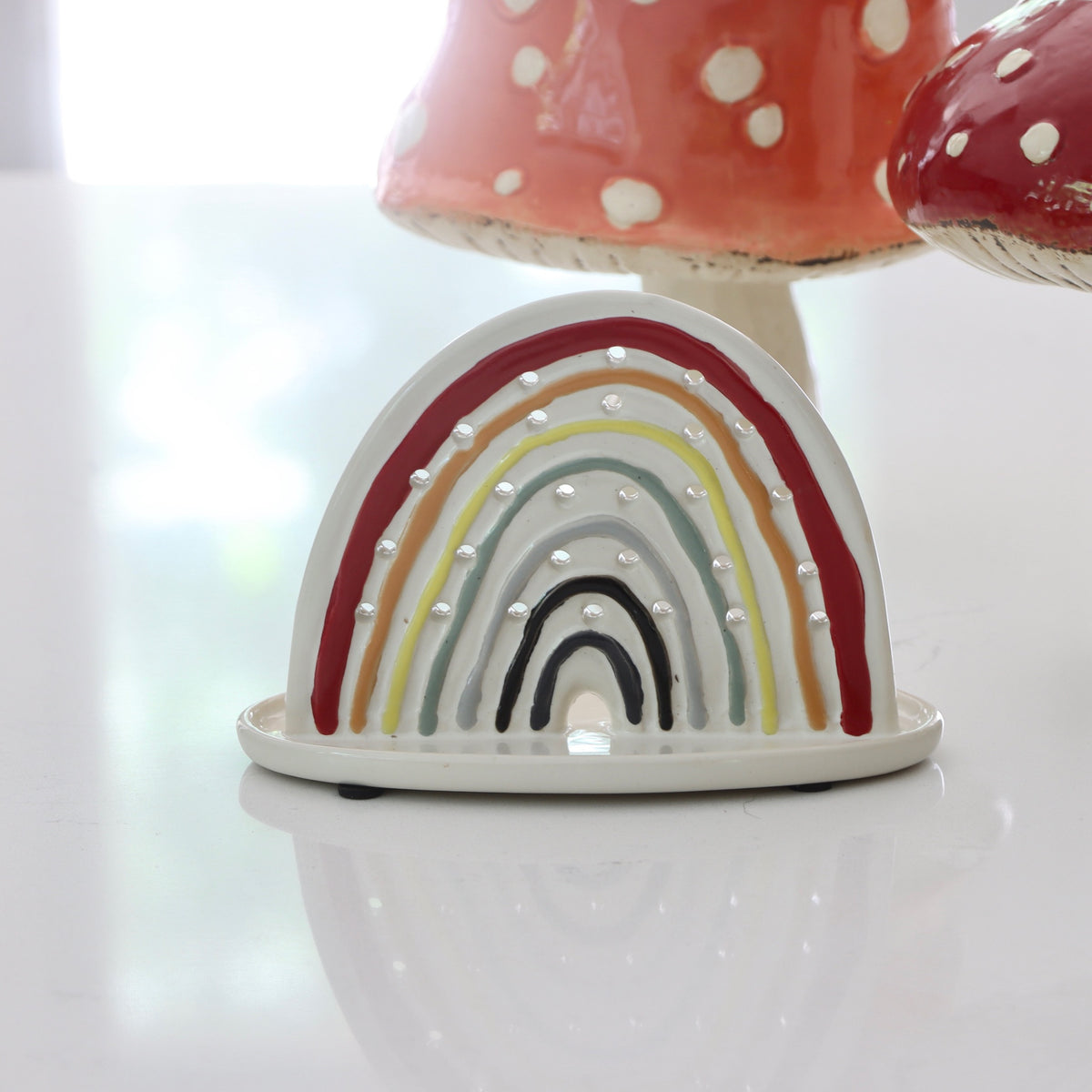 Rainbow Ceramic Earring Holder - Holistic Habitat 