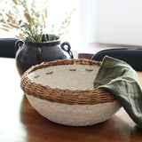 Paper Mache Bowl with Wicker Rim - Holistic Habitat 