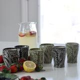 Flower Press Stoneware Cup Assortment - Set of 6 - Holistic Habitat 