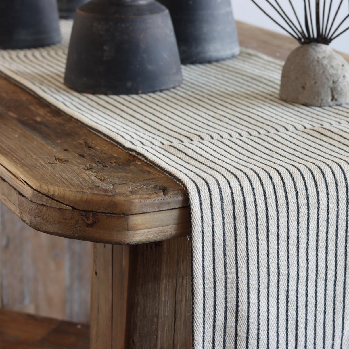 Elia Cotton and Jute Table Runner - Natural - Holistic Habitat 