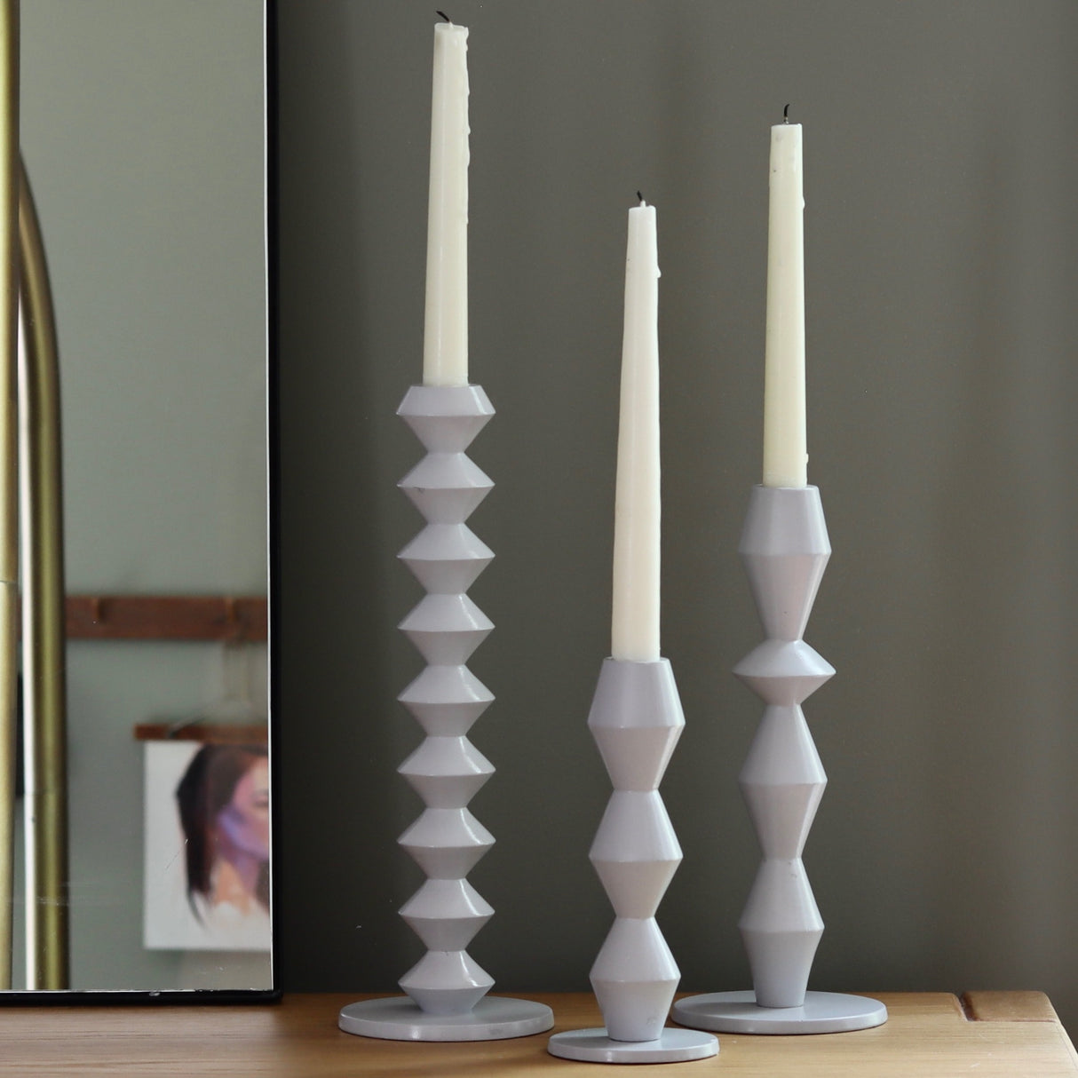 Sophia Stacked Candlestick - Medium - Holistic Habitat 