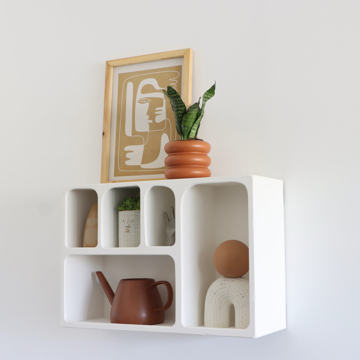 Stash White Wooden Wall Cubby - Holistic Habitat 